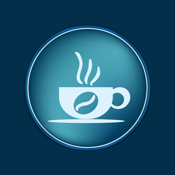 Cup of hot drink.  Icon cafe or diner. - Vector, imagen