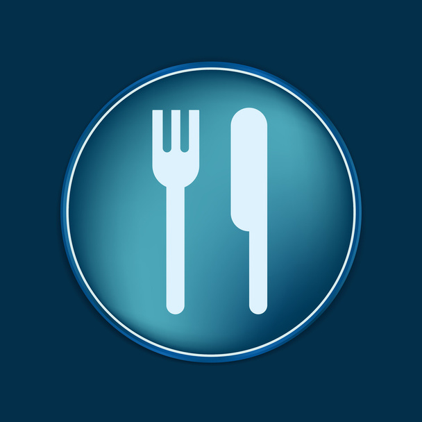 fork and knife. symbol lunch . - Vettoriali, immagini