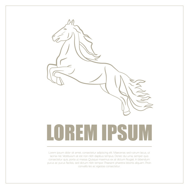 Horse logo and badges templates - Vettoriali, immagini