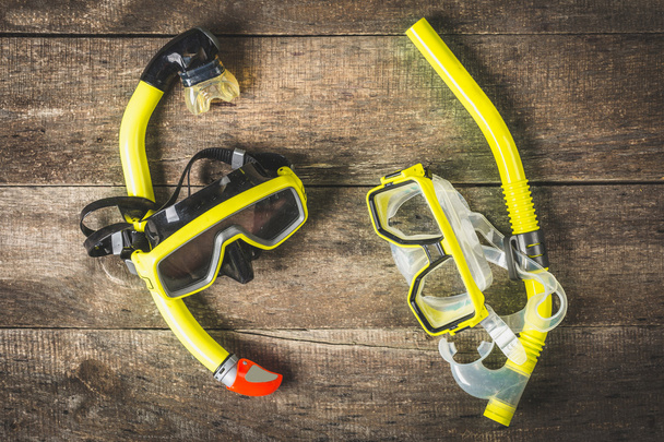 diving goggles,snorkel and flippers - Valokuva, kuva
