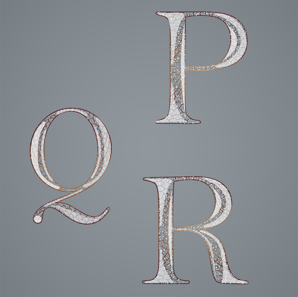 Set with abstract letters. - Vector, Image