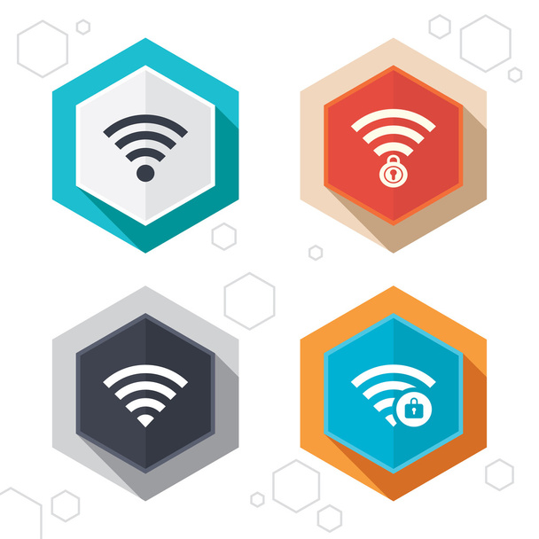 Wifi Wireless Network icons. - Vetor, Imagem