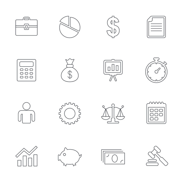 Business line icons. - Вектор,изображение