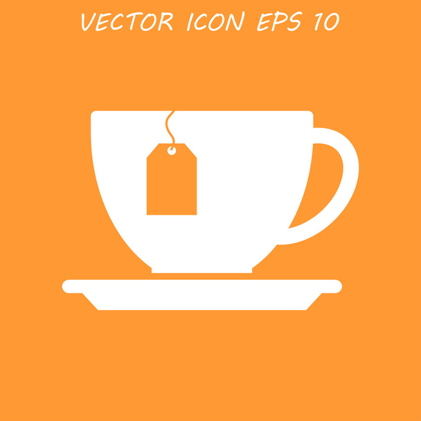 чашка с иконой пакетика чая
 - Вектор,изображение
