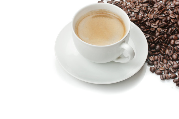 Cup of coffee and coffee beans - Zdjęcie, obraz