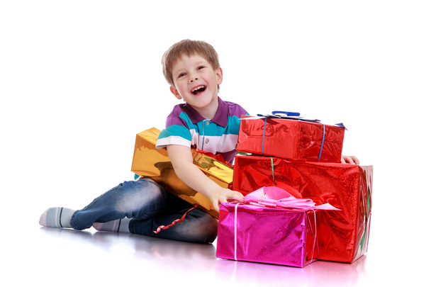 boy with a gift - Photo, image