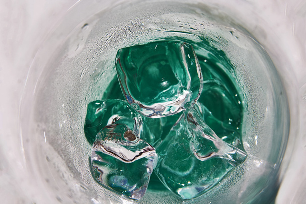 Glass with transparent ice - Foto, Imagen
