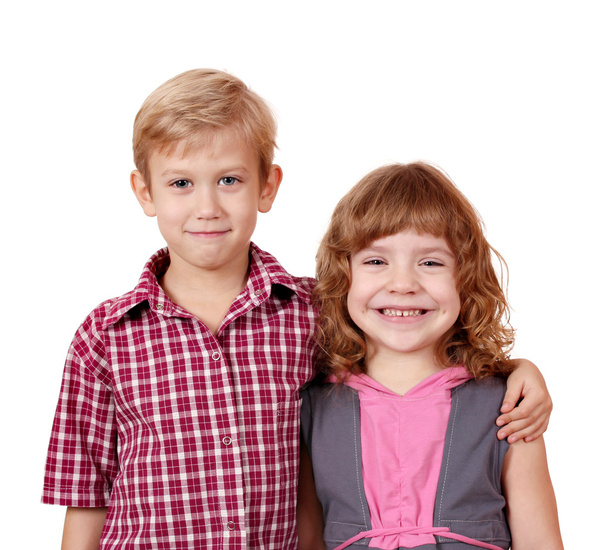 Boy and little girl posing - Zdjęcie, obraz