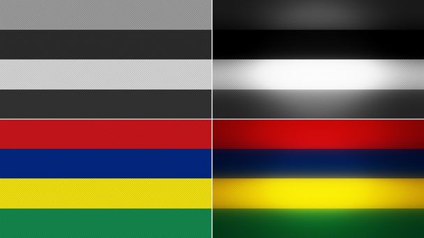 mauritius flag backgrounds styles set - Foto, afbeelding