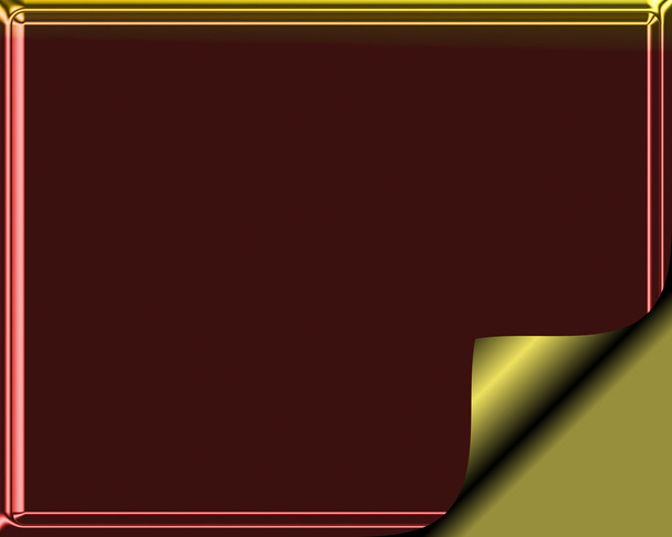 eleganter bordeauxfarbener und goldfarbener Papeterie mit goldenem Seitenrollen - Foto, Bild