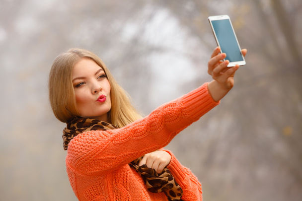 girl taking self picture - Photo, Image