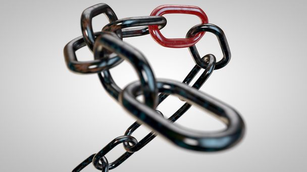 Rusty chain with the weakest link - Photo, Image