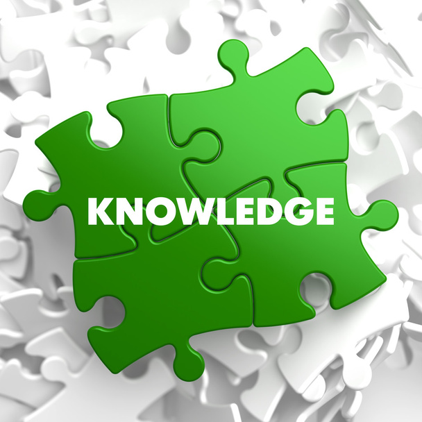 Knowledge on Green Puzzle. - Photo, Image