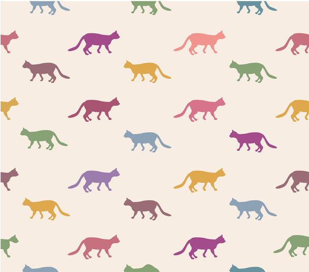 Cats seamless pattern - Vetor, Imagem