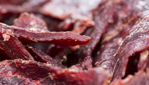 Portion of Beef Jerky - Foto, immagini