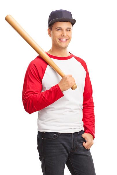baseball player holding a baseball bat - Fotó, kép
