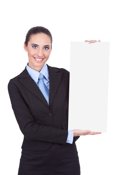 Businesswoman with banner - Photo, Image