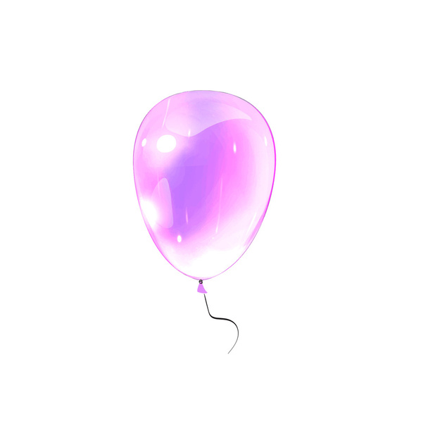 pink balloon on a white background vector - Вектор, зображення