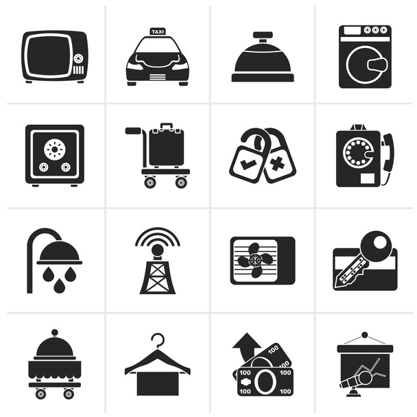 Hotel and motel room facilities icons - Vector, Image