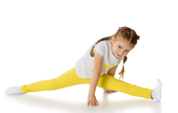 little girl doing the splits - Fotoğraf, Görsel