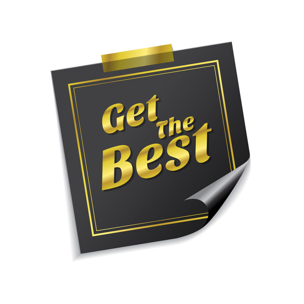 Get The Best Golden Sticky Note - Vector, Image