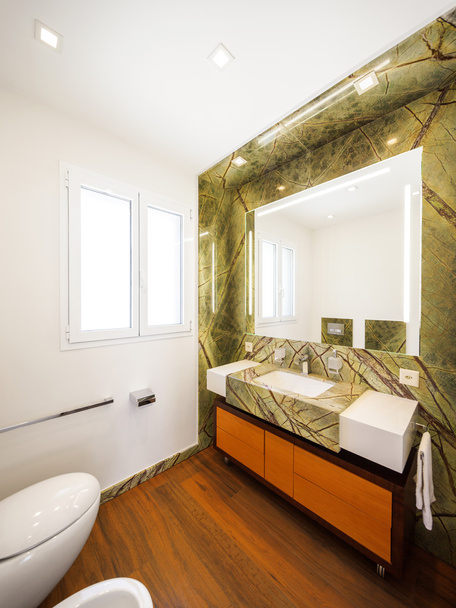 Дизайн интерьера, ванная комната с мрамором
 - Фото, изображение