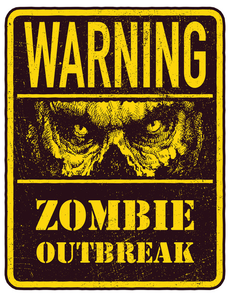 Poster Zombie Surto
. - Vetor, Imagem