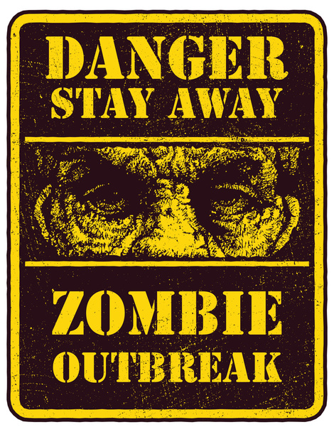 Affiche Éclosion de zombies
. - Vecteur, image