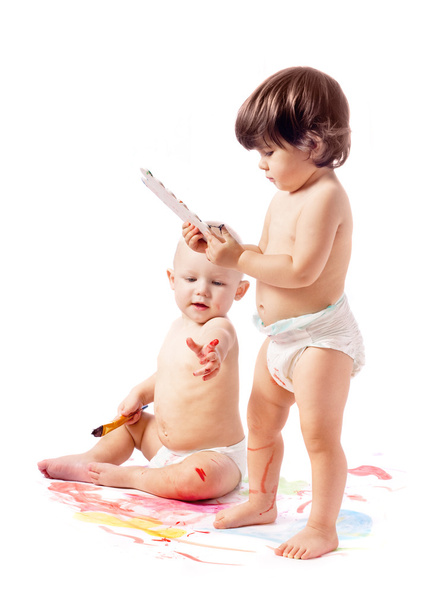 Bambini con vernice
 - Foto, immagini