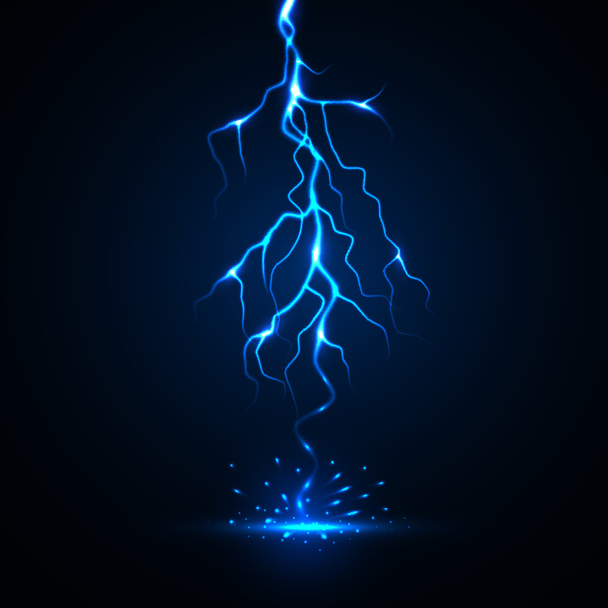 vector lightning flash strike background - Vector, Image