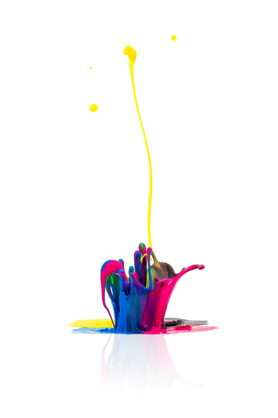 абстрактное брызгание краской CMYK
 - Фото, изображение