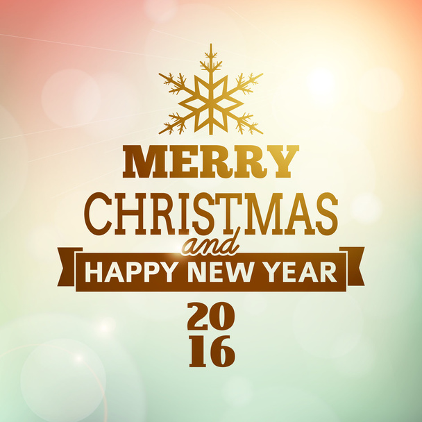 καλά Χριστούγεννα και Ευτυχισμένο το νέο έτος 2016 αφίσα - Διάνυσμα, εικόνα