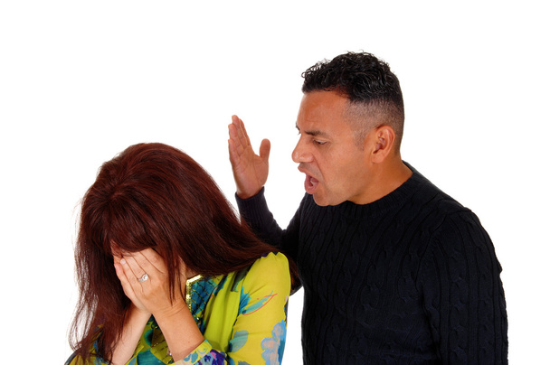 Homem gritando com sua esposa. - Foto, Imagem
