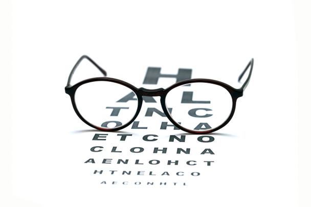 eyeglasses and eye chart - Photo, Image