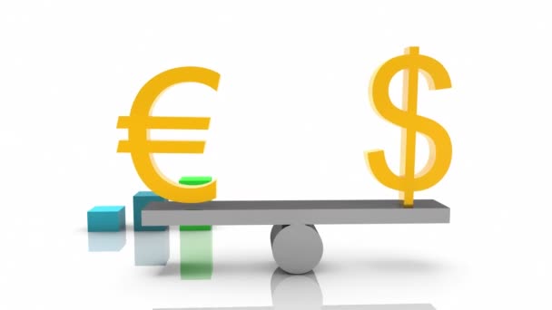 Долар США та євро підписує на гойдалці - Кадри, відео