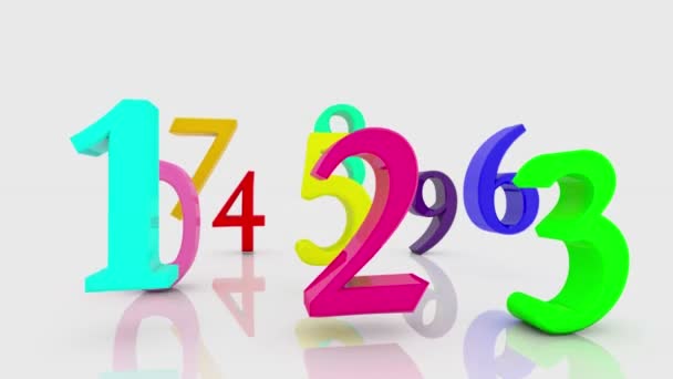 Αριθμοί σε διάφορα χρώματα - Πλάνα, βίντεο