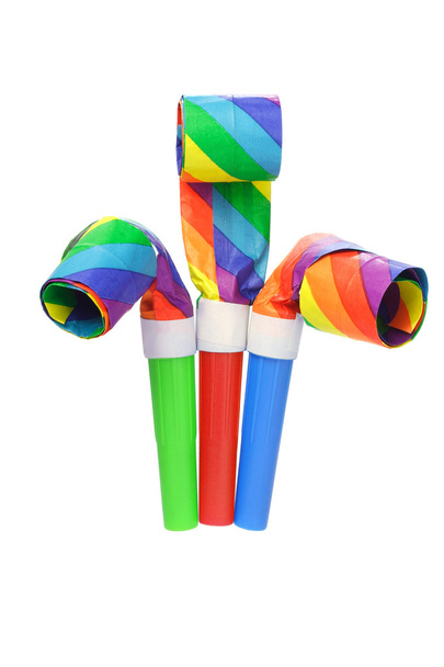 Sopladores de fiesta multicolor
 - Foto, imagen