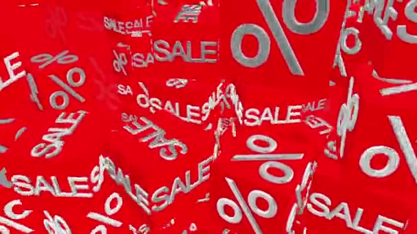 Kocka eladó és százalékot üzenet piros - Felvétel, videó