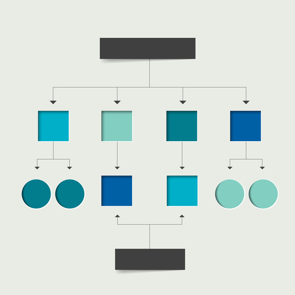 Flowchart scheme. Infographics chart element. Simply flat design. - Vector, Image