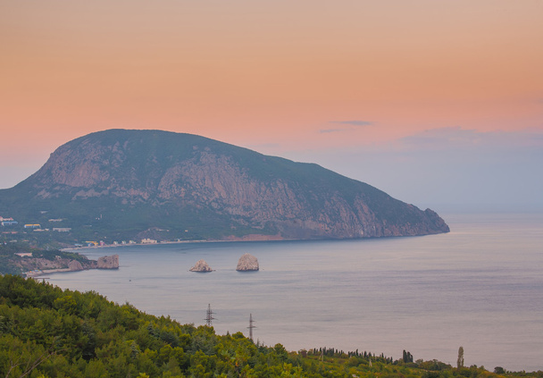 Gurzuf and Ayu Dag mountain. Crimea. - Photo, Image