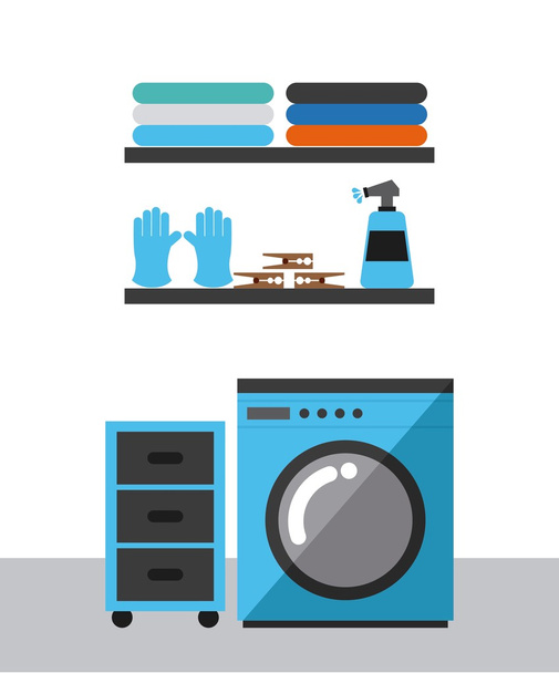 laundry service - Vector, Image