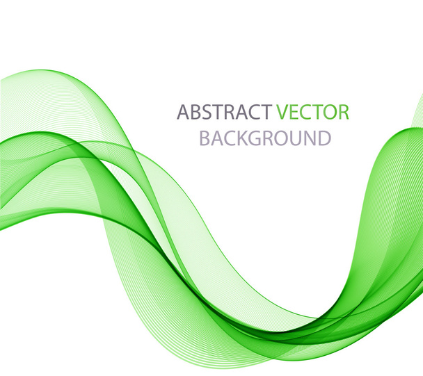 Abstract colored wave on white - Vector, afbeelding