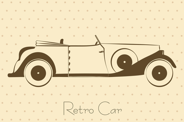 Retro Auto Oldtimer Hintergrund - Vektor, Bild