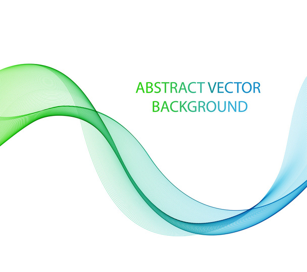 Абстрактна кольорова хвиля на білому
 - Вектор, зображення
