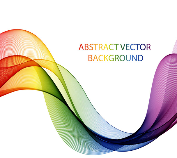 Abstraktní barevné vlny na bílém pozadí - Vektor, obrázek
