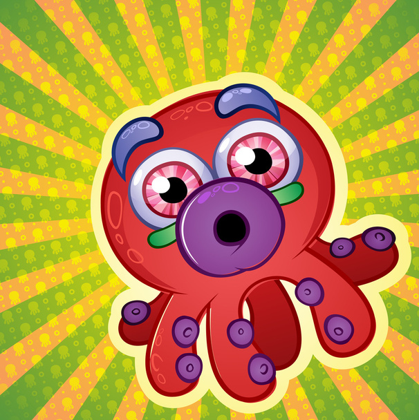 Crazy Techno Octopus - Vector, Image