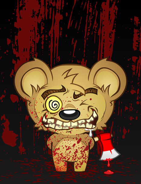 Urso de peluche psicopata
 - Vetor, Imagem