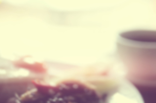 ぼかし「武パッド基真央」と解雇卵、伝統的なタイ料理の抽象的な背景. - 写真・画像