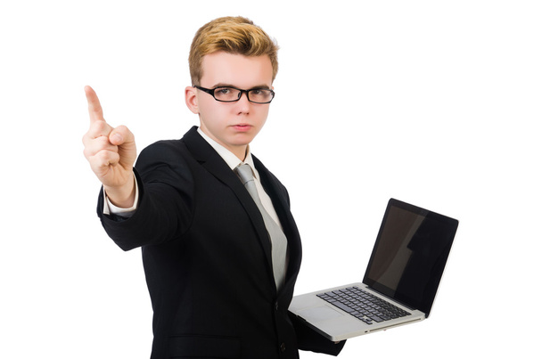 Young businessman with laptop - Foto, Bild