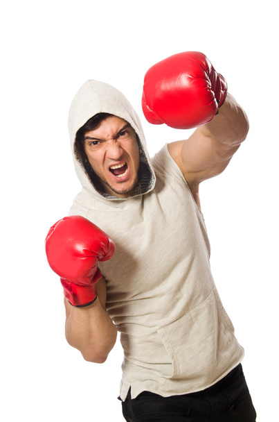 Boxing concept with young sportsman - Fotó, kép